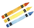 Цветные карандаши, восковые мелки